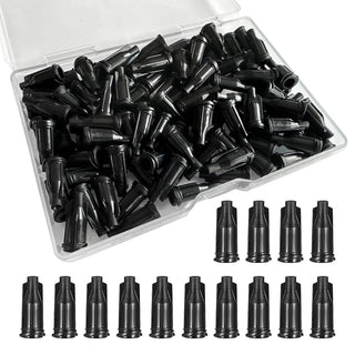 Self-Righting Black Syringe / Oral Dispenser Tip Caps (100-Pack)