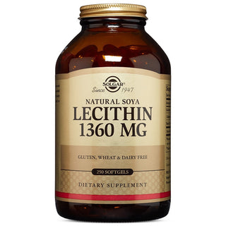 Solgar Natural Soya Lecithin, 1,360 Mg, 250 Softgels
