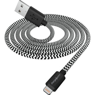 Chargeworx Braided Lightning to USB-A Charging Cable, 3ft, Durable Fabric Cord