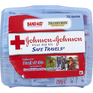 Johnson & Johnson Johnsons Safe Travels, First Aid Portable Kit