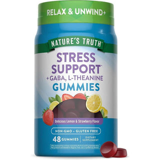 Nature's Truth Stress Support, Gummies, Natural Lemon & Strawberry Flavor
