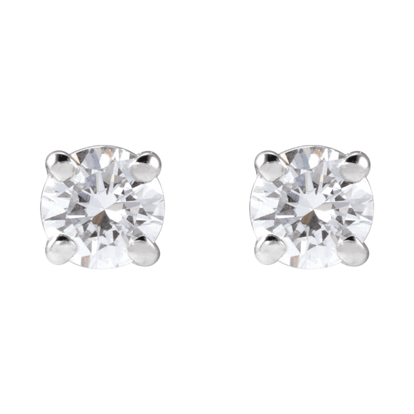 Éclat diamond stud earrings in 14K white gold