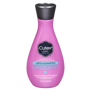 Cutex Ultra-Powerful Nail Polish Remover, 6.7 oz – For Gel, Glitter, and Longwear Polish