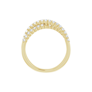 Valérie 14K Gold Diamond Criss-Cross Ring