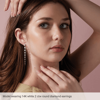 Élora 14K Gold Diamond Drop Earrings