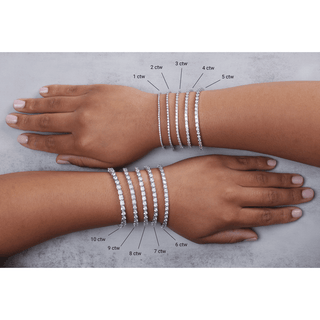Diamond Tennis Bracelet 3 CTW, 14K White Gold – Élysia