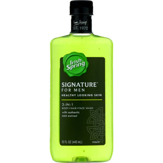 Irish Spring Signature Body Wash, For Men, 3-In-1, Body+Hair+Face