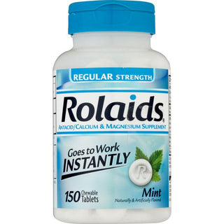 Rolaids Antacid/Calcium & Magnesium Supplement Regular Strength Chewable Tablets Mint