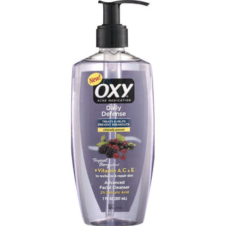 Oxy Daily Defense Facial Cleanser, Advanced, Tropical Berry Extract