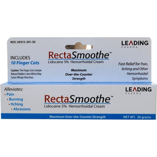 RectaSmoothe Lidocaine 5% Hemorrhoidal Anesthetic Cream 1 Oz