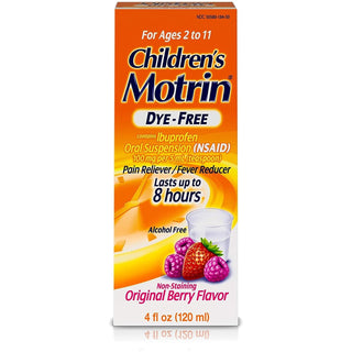 Motrin Children's Oral Suspension 100mg Ibuprofen Medicine Berry Flavored, 4 Fl. Oz