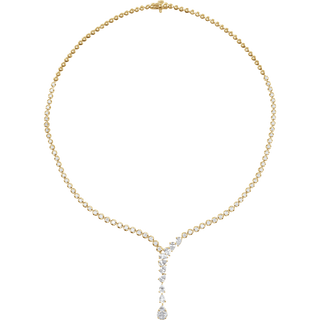 Cascade Royale Diamond Necklace 14K White & Yellow Gold