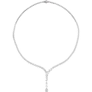 Cascade Royale Diamond Necklace 14K White & Yellow Gold