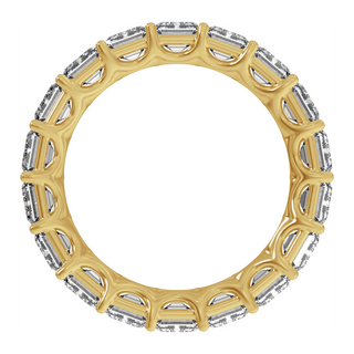 Éternité Souveraine 14K Yellow Gold 9 1/3 CTW Emerald-Cut Diamond Low-Profile Eternity Band