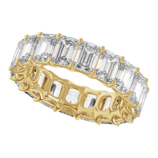 Éternité Souveraine 14K Yellow Gold 9 1/3 CTW Emerald-Cut Diamond Low-Profile Eternity Band