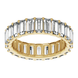 Lumière Infinie 14K Yellow Gold 4 3/4 CTW Lab Grown Baguette Diamond Low-Profile Eternity Band
