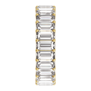 Lumière Infinie 14K Yellow Gold 4 3/4 CTW Lab Grown Baguette Diamond Low-Profile Eternity Band