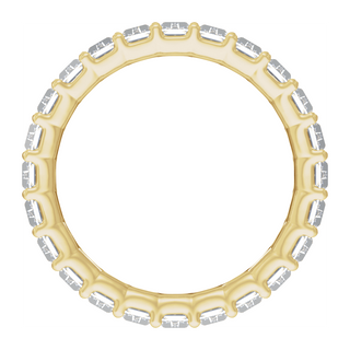 Lumière Infinie 14K Yellow Gold 4 3/4 CTW Lab Grown Baguette Diamond Low-Profile Eternity Band