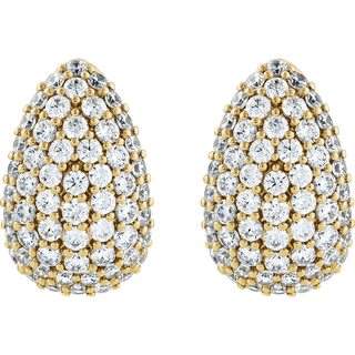 Éclipse Pavé Diamond Earrings 14K Gold