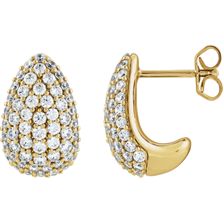 Éclipse Pavé Diamond Earrings 14K Gold