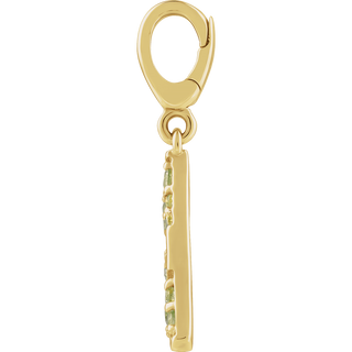 Citrine Éclat Lime Pendant 14K Gold & Natural Peridot