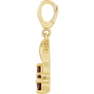 Cerise Éclat Garnet Pendant 14K Gold