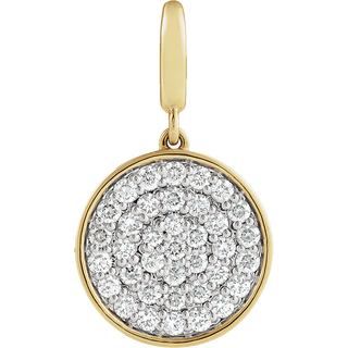 Éclat Pavé Disc Pendant 14K Gold & Natural Diamonds