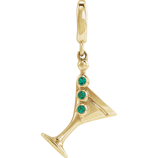Lumière Martini Emerald Charm Pendant
