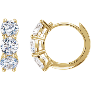 GC Lumina 2 CTW Lab-Grown Diamond Hoop Earrings – 14K Gold 12mm
