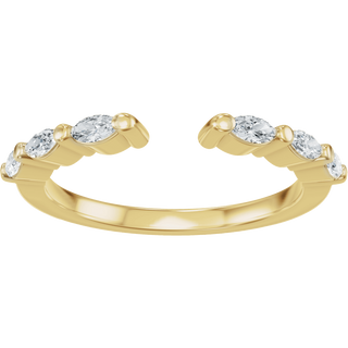 Élodie 14K Yellow Gold 1/3 CTW Diamond Vintage-Inspired Open Ring