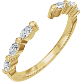 Élodie 14K Yellow Gold 1/3 CTW Diamond Vintage-Inspired Open Ring