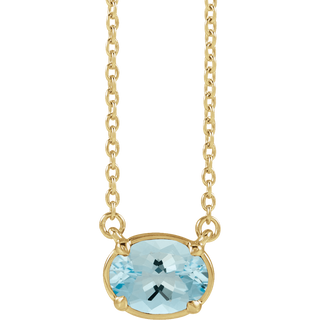 Océane 14K Gold Vermeil Natural Aquamarine Necklace