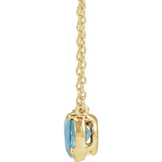 Océane 14K Gold Vermeil Natural Aquamarine Necklace