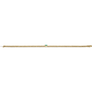 L’Instant Émeraude 14K Gold Lab-Grown Emerald & Diamond Tennis Bracelet