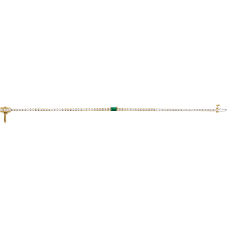 L’Instant Émeraude 14K Gold Lab-Grown Emerald & Diamond Tennis Bracelet
