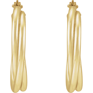 Aveline 14K Gold-Filled Criss-Cross Hoop Earrings 22m