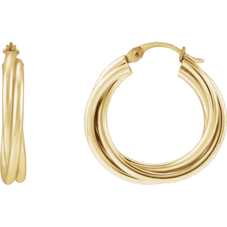 Aveline 14K Gold-Filled Criss-Cross Hoop Earrings 22m