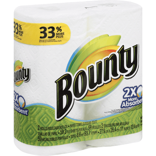 Bounty Paper Towels, White, 2-Ply