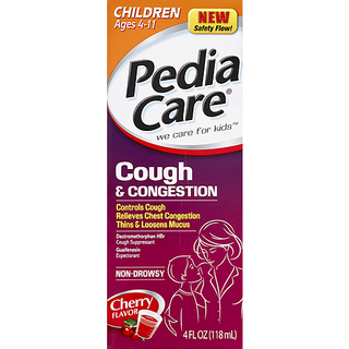 PediaCare Cough & Congestion, Cherry Flavor 4 Oz