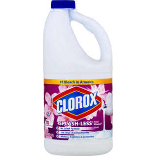 Clorox Splash-Less Liquid Bleach, Fresh Meadow Scent - 55 Ounce Bottle