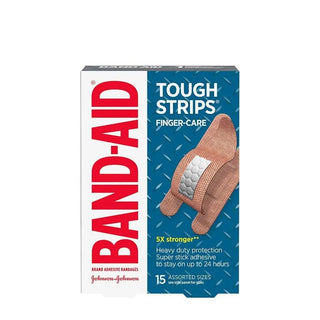 Band-Aid Brand Adhesive Bandages, Tough-Strips, Finger-Care, 15-Count