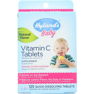 Hyland's Baby, Vitamin C Tablets, Natural Lemon Flavor, 125 Quick-Dissolving Tablets