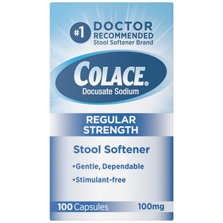 Colace Regular Strength Stool Softener Capsules 100 Mg