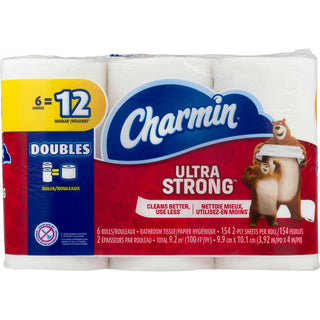 Charmin Ultra Strong Double Toilet Paper 6 Rolls