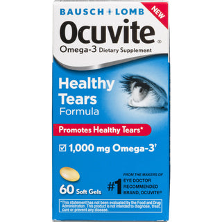 Bausch + Lomb Ocuvite Healthy Tears Formula Omega-3 Dietary Supplement Soft Gels