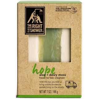 The Right To Shower Hope Shampoo Bar Aloe + Dewy Moss 7 Oz