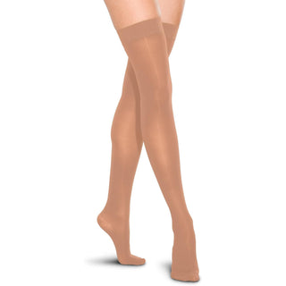 Therafirm Sheer Thigh High Compression Stockings 15-20mmhg, Medium, Fawn Beige