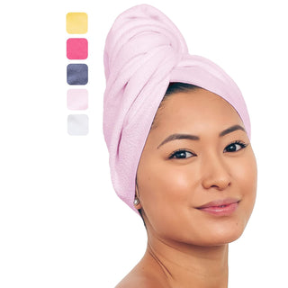 Aquis Lisse Crepe Microfiber Professional Long Hair Drying Towel (19x44 Inches)