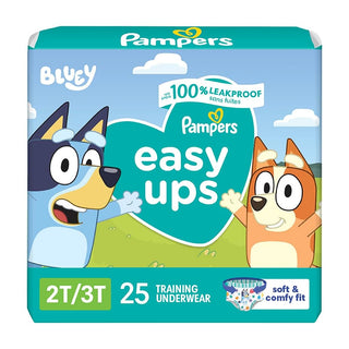 Pampers Easy Ups Training Underwear Boys Size 4 2T3T, 25 Count
