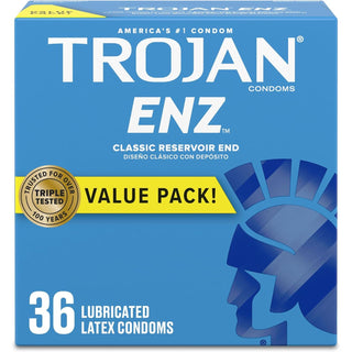 Trojan Enz Lubricated Latex Condoms 36 Count